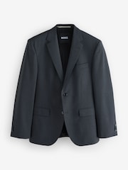 Gris - BOSS Regular Fit Cotton Suit Jacket - Imagen 7 de 7