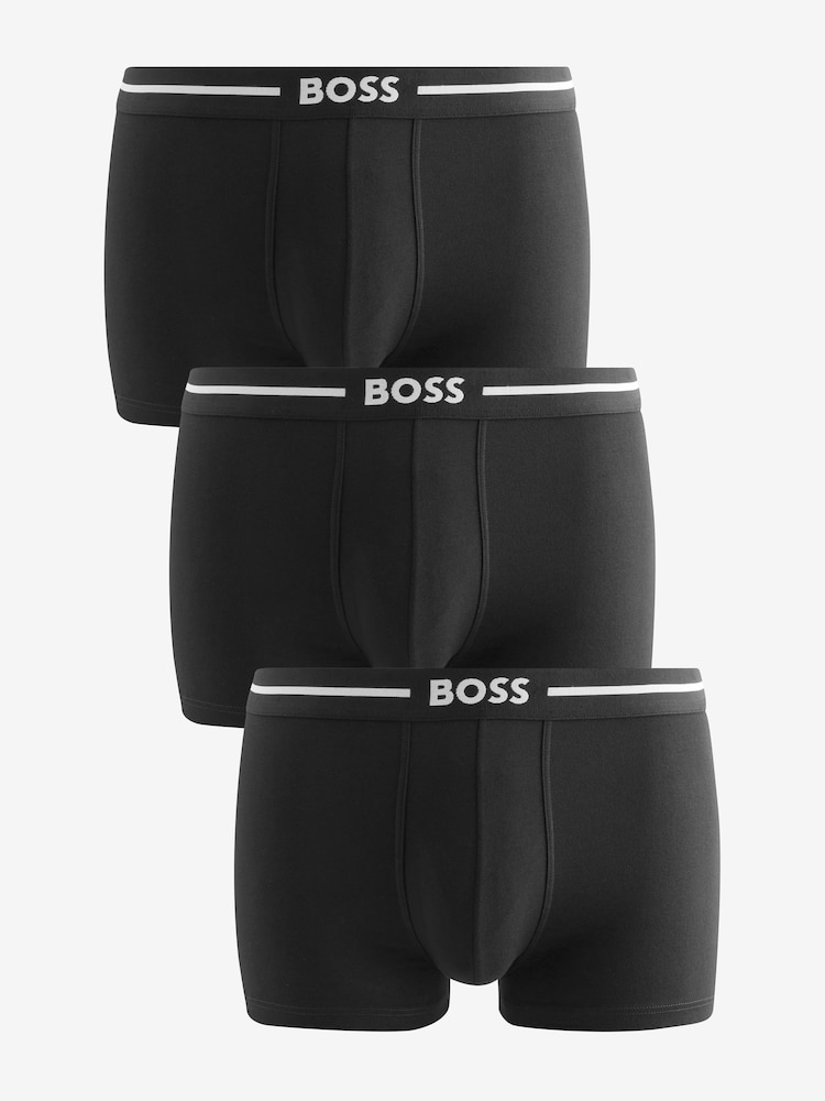 BOSS Black Bold Stretch Cotton Boxers 3 Pack - Image 1 of 6