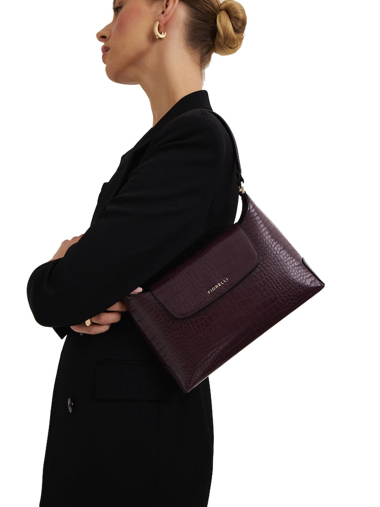 Fiorelli Wilder Shoulder Croc Effect Bag - Image 1 of 5 Fiorelli Wilder Shoulder Croc Effect Bag - Image 1 of 5
