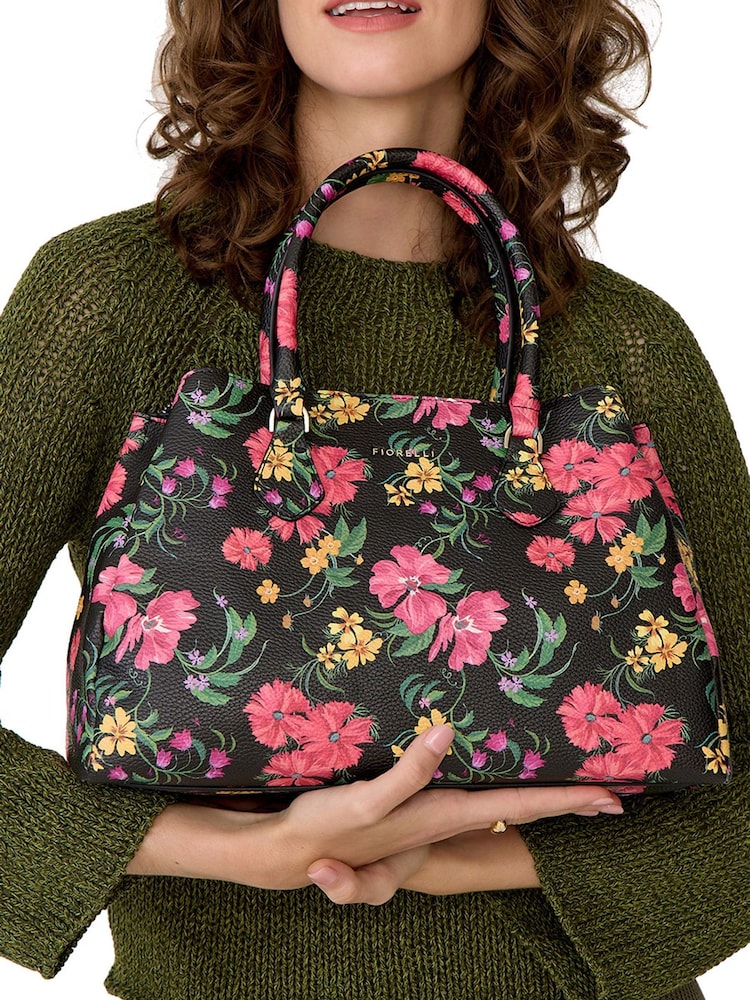 Fiorelli Paloma Large Grab Print Black Bag - Image 6 of 6