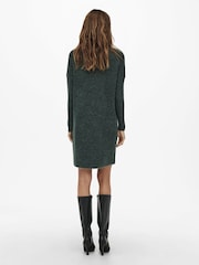 ONLY Green Roll Neck Knitted Jumper Dress - Image 4 of 7