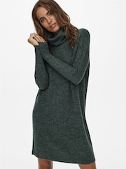 ONLY Green Roll Neck Knitted Jumper Dress - Image 5 of 7