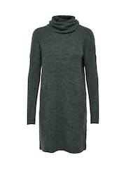 ONLY Green Roll Neck Knitted Jumper Dress - Image 6 of 7