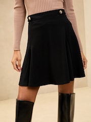 Schwarz 1 - Lipsy Tabbed Skater Skirt - Bild 1 von 4
