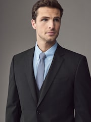 BOSS Grey Slim-Fit Wool Suit Jacket - Image 3 of 4