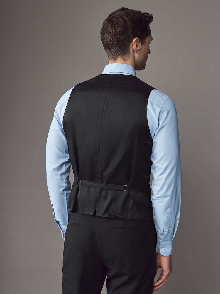 BOSS Black Chrome Slim-Fit Wool Waistcoat - Image 2 of 4 BOSS Black Chrome Slim-Fit Wool Waistcoat - Image 2 of 4