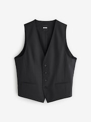 BOSS Black Chrome Slim-Fit Wool Waistcoat - Image 4 of 4