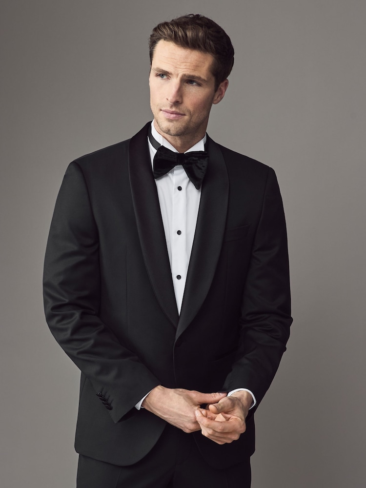 BOSS Black Regular Fit Wool Tuxedo Jacket - Image 1 of 4
