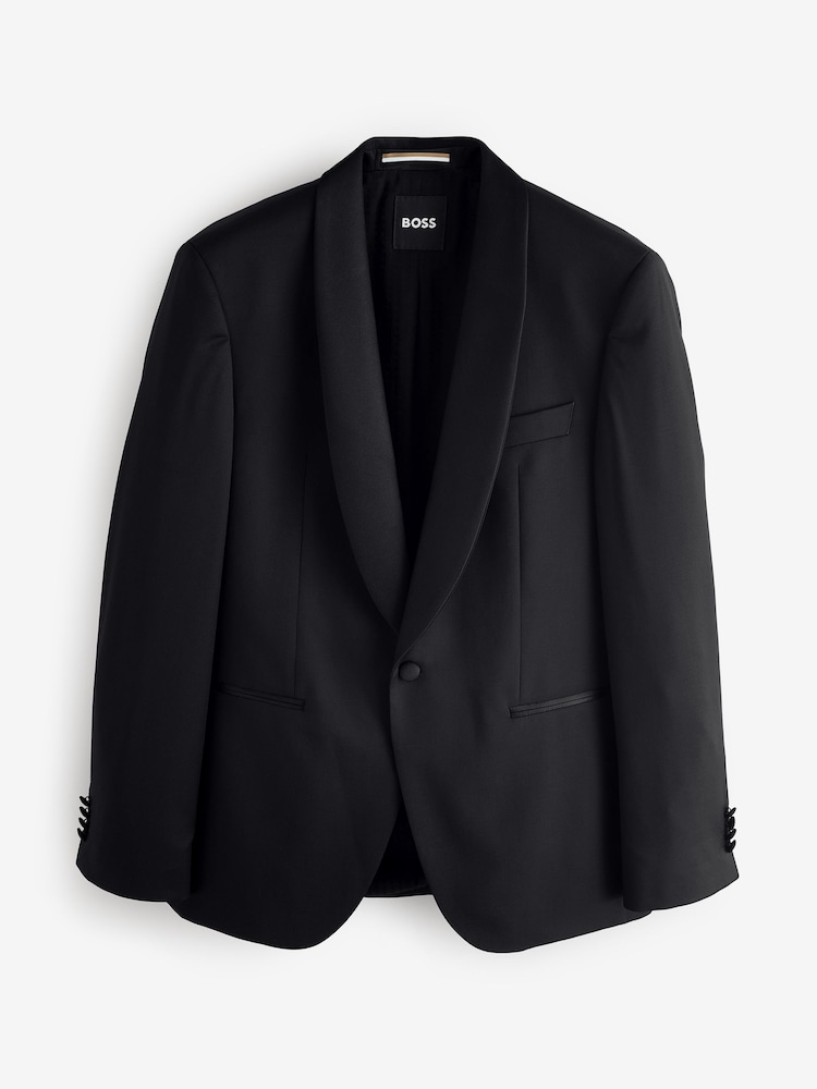 BOSS Black Regular Fit Wool Tuxedo Jacket - Image 4 of 4
