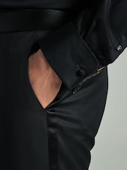 Zwart - BOSS Regular Fit Wool Trousers - Image 3 of 4