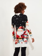 Joe Browns Black Festive Novelty Jolly Santa Roll Neck Christmas Tunic - Image 3 of 5