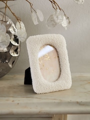 Neutral Boucle Fabric Photo Frame - Image 1 of 5