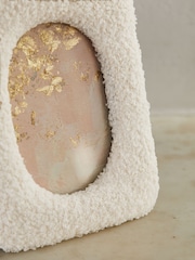 Neutral Boucle Fabric Photo Frame - Image 3 of 5