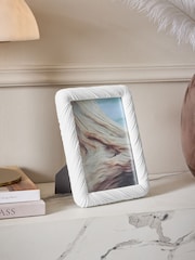 White Pleated Texture Photo Frame - Image 1 of 4
