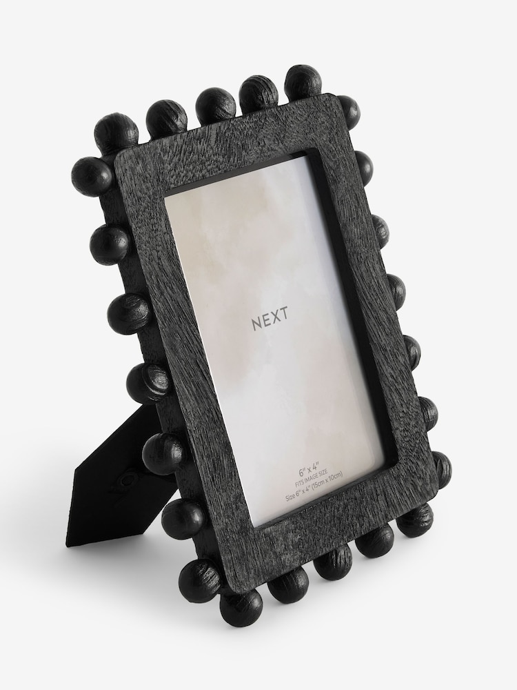 Black Textured Bobbin Photo Frame - Image 1 of 2 Black Textured Bobbin Photo Frame - Image 1 of 2