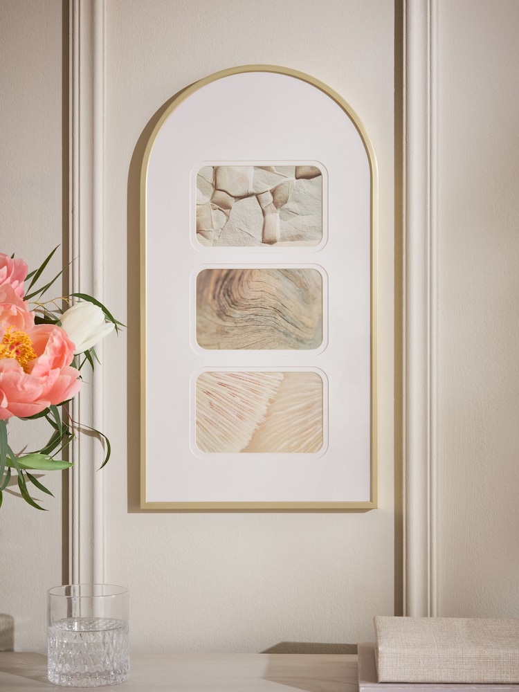 Gold Arch Multi Aperture Photo Frame - Image 1 of 5