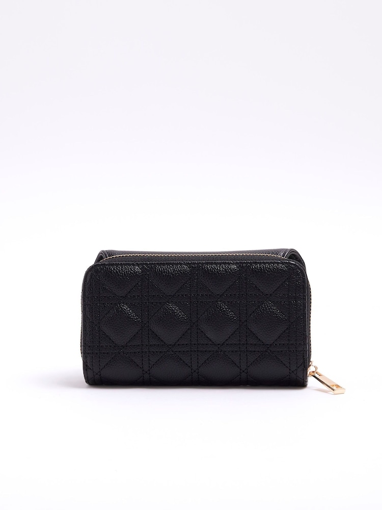 River Island Black Embossed Quilted Purse - Image 2 of 4