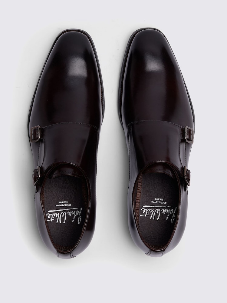 MOSS Brown John Monkton Double Monk Shoes - Image 2 of 5