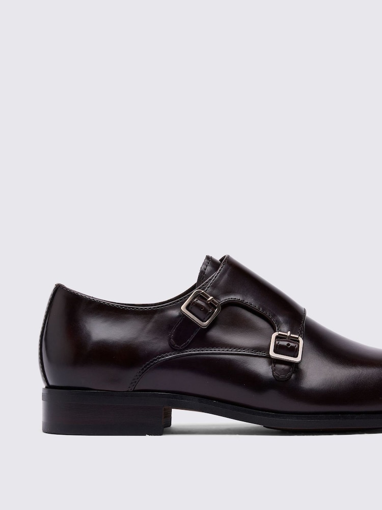 MOSS Brown John Monkton Double Monk Shoes - Image 3 of 5