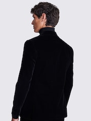 MOSS Black Slim Fit Velvet Suit Jacket - Image 4 of 5