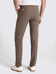 MOSS Brown Tailored Fit Brushed Cord Trousers - Image 2 of 5