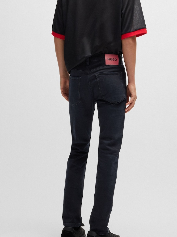 HUGO Blue Extra-Slim-Fit Stretch Denim Jeans - Image 2 of 8
