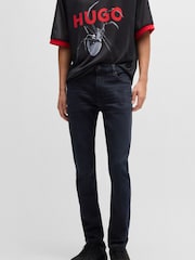 HUGO Blue Extra-Slim-Fit Stretch Denim Jeans - Image 8 of 8