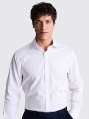 MOSS White Regular Fit Dobby Stretch Shirt - Image 1 of 5