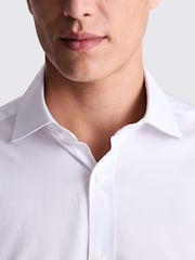 MOSS White Regular Fit Dobby Stretch Shirt - Image 2 of 5