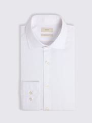 MOSS White Regular Fit Dobby Stretch Shirt - Image 4 of 5