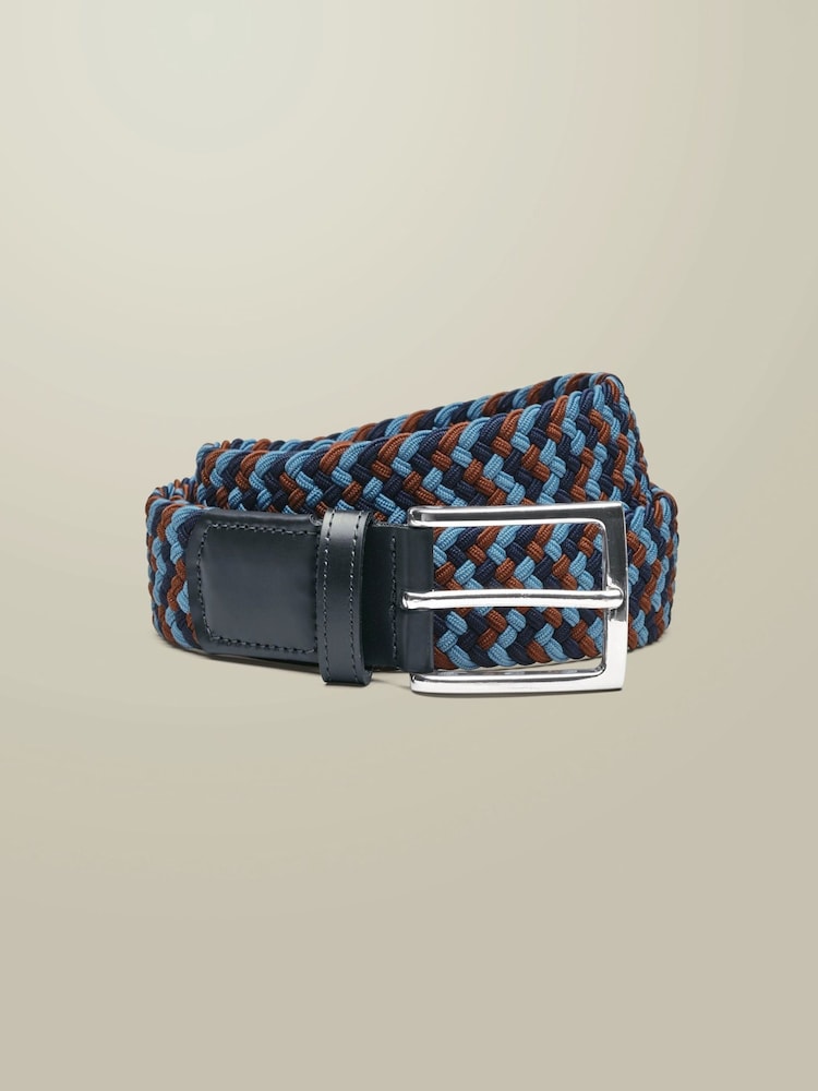 Charles Tyrwhitt Dark Blue Stretch Belt - Image 1 of 2 Charles Tyrwhitt Dark Blue Stretch Belt - Image 1 of 2