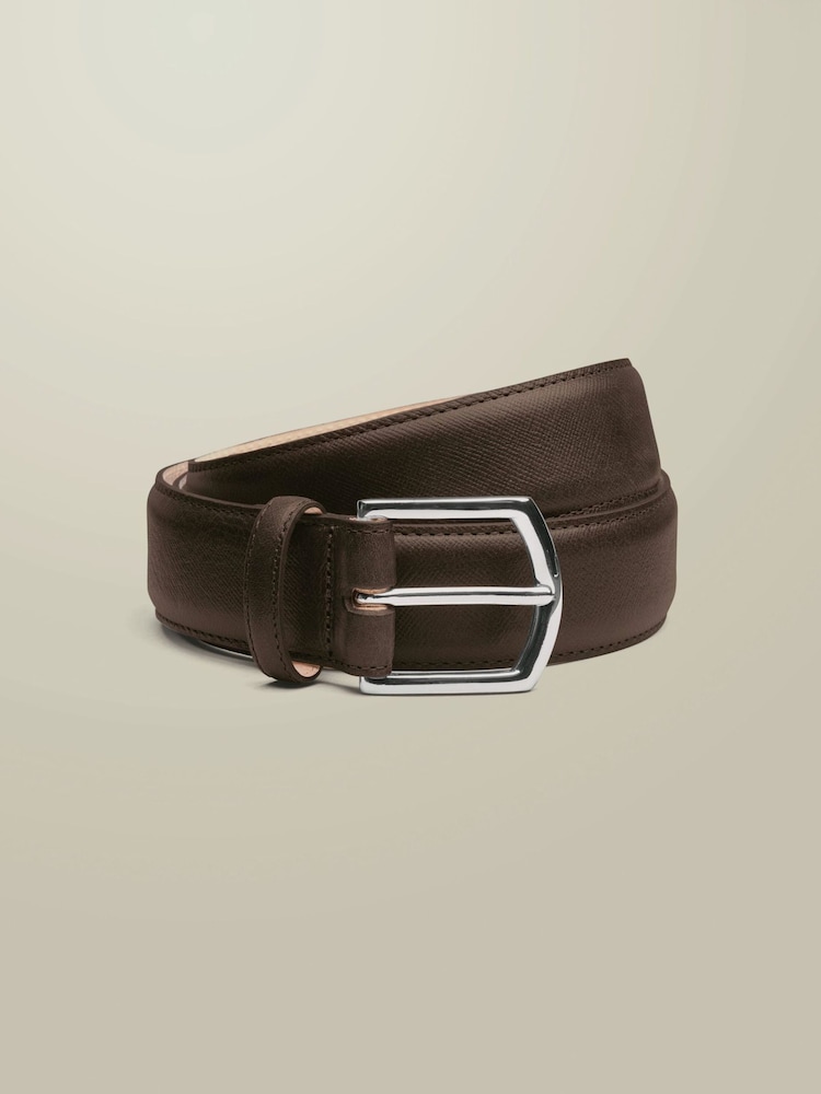 Charles Tyrwhitt Chocolate Brown Leather made in England Formal Belt - Image 2 of 2