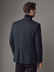 Gris azul - BOSS Regular Fit Cotton Suit Jacket - Imagen 2 de 4