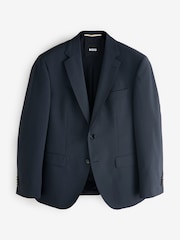 Gris azul - BOSS Regular Fit Cotton Suit Jacket - Imagen 4 de 4