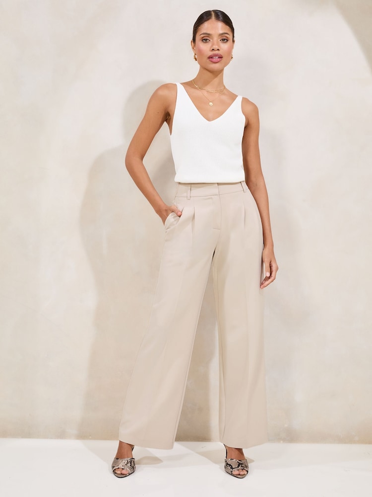 Stone - Lipsy – Premium-Hose mit weitem Bein - Bild 1 von 5 Stone - Lipsy – Premium-Hose mit weitem Bein - Bild 1 von 5
