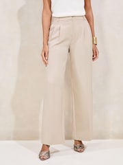 Lipsy Stone Premium Wide Leg Trousers - Image 3 of 5