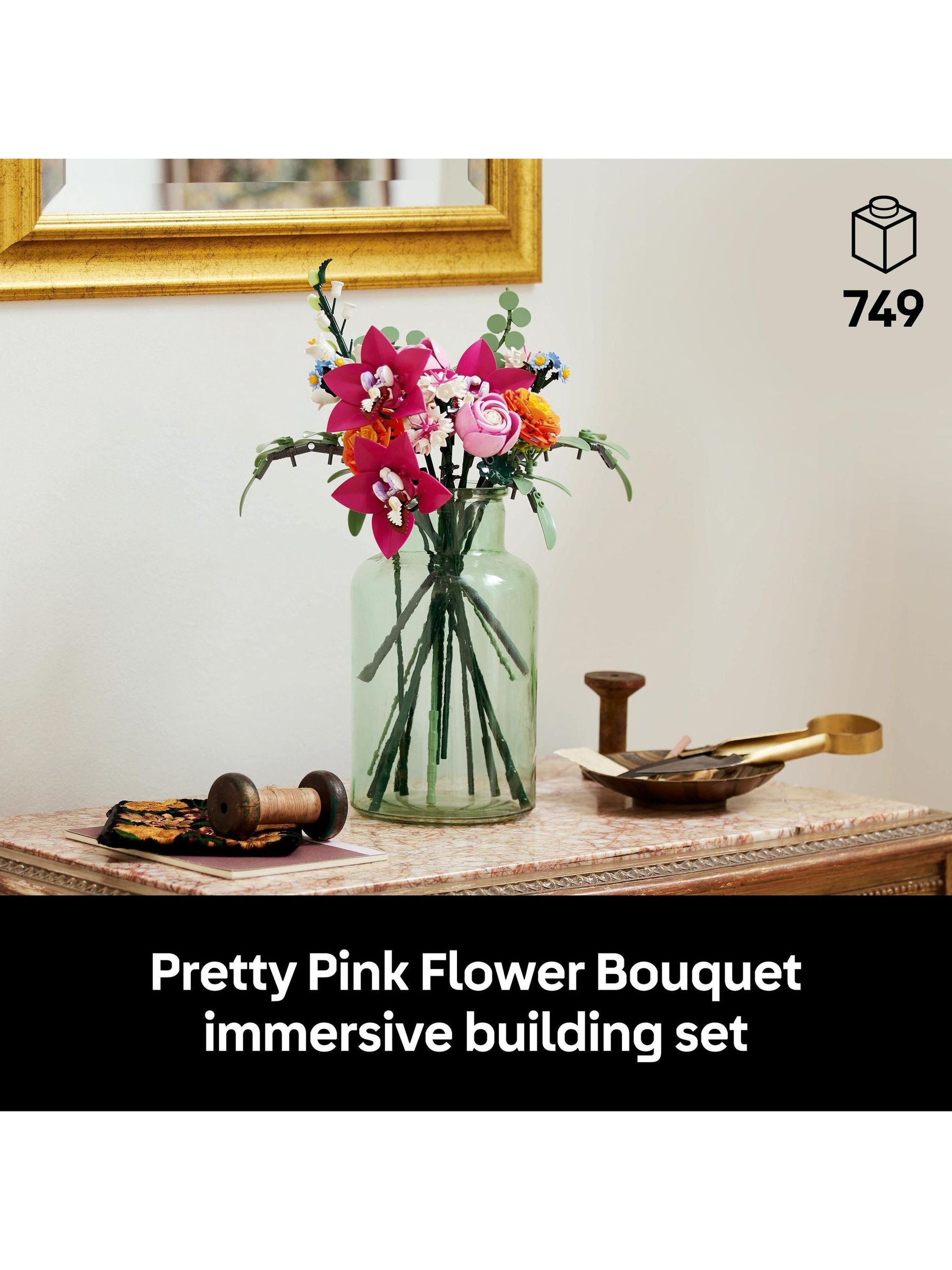 Cumpără Set LEGO Botanicals Buchet de flori roz delicat 10342 from
