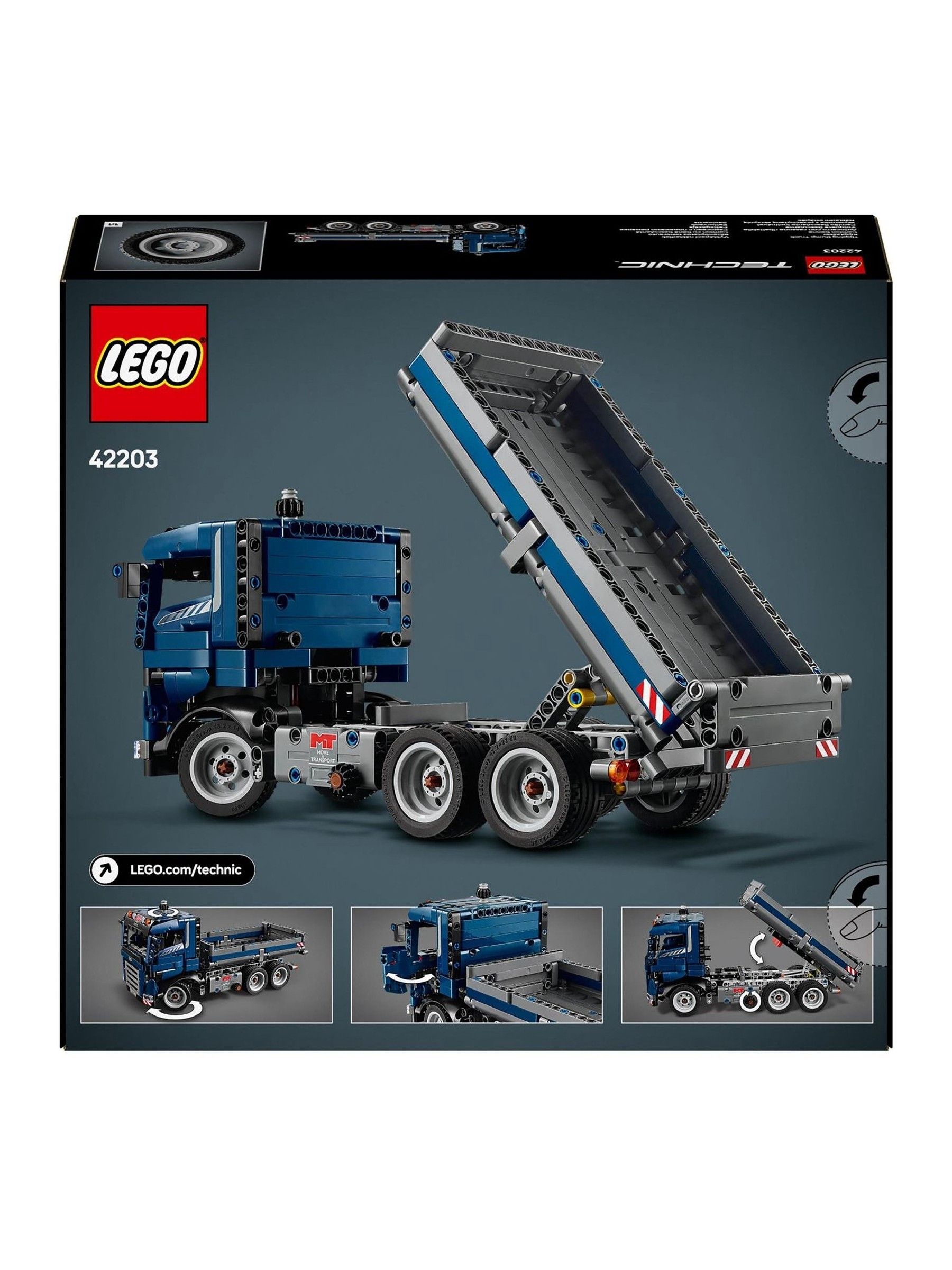 Buy LEGO Technic Tipping Dump Truck Toy Vehicle 42203 from the Next UK ...