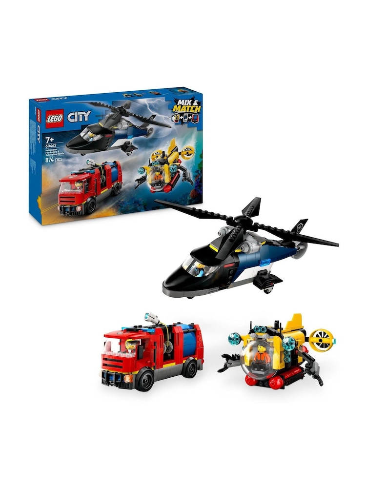 Lego City Helicopter And Fire Engine And Submarine Remix 60462 - Bild 1 von 8