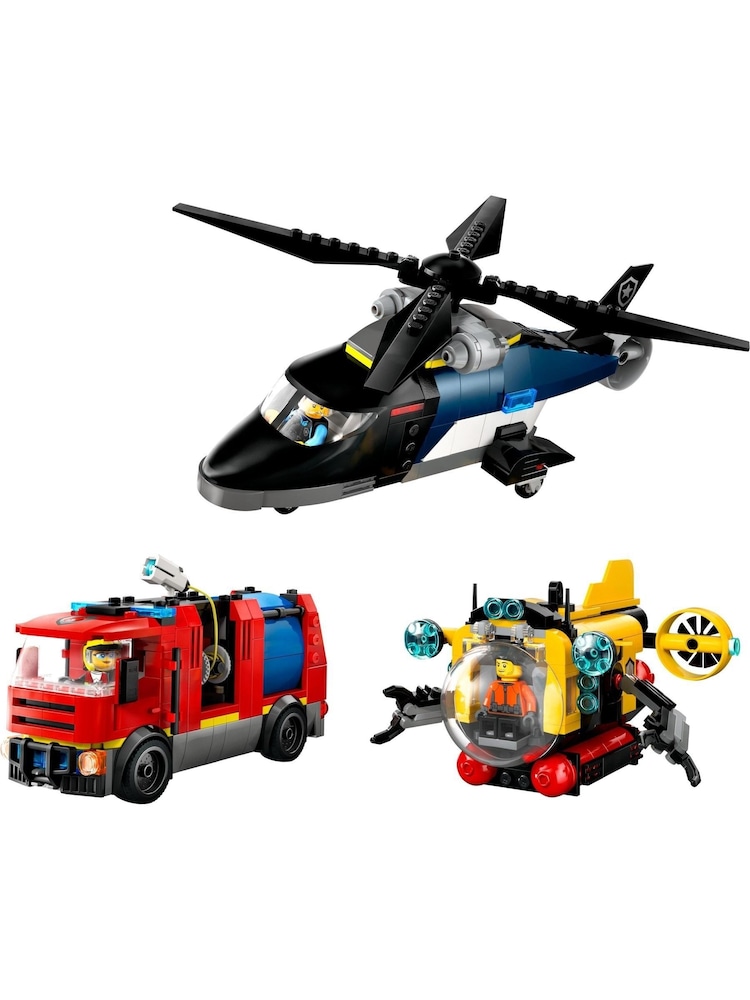 Lego City Helicopter And Fire Engine And Submarine Remix 60462 - Bild 2 von 8