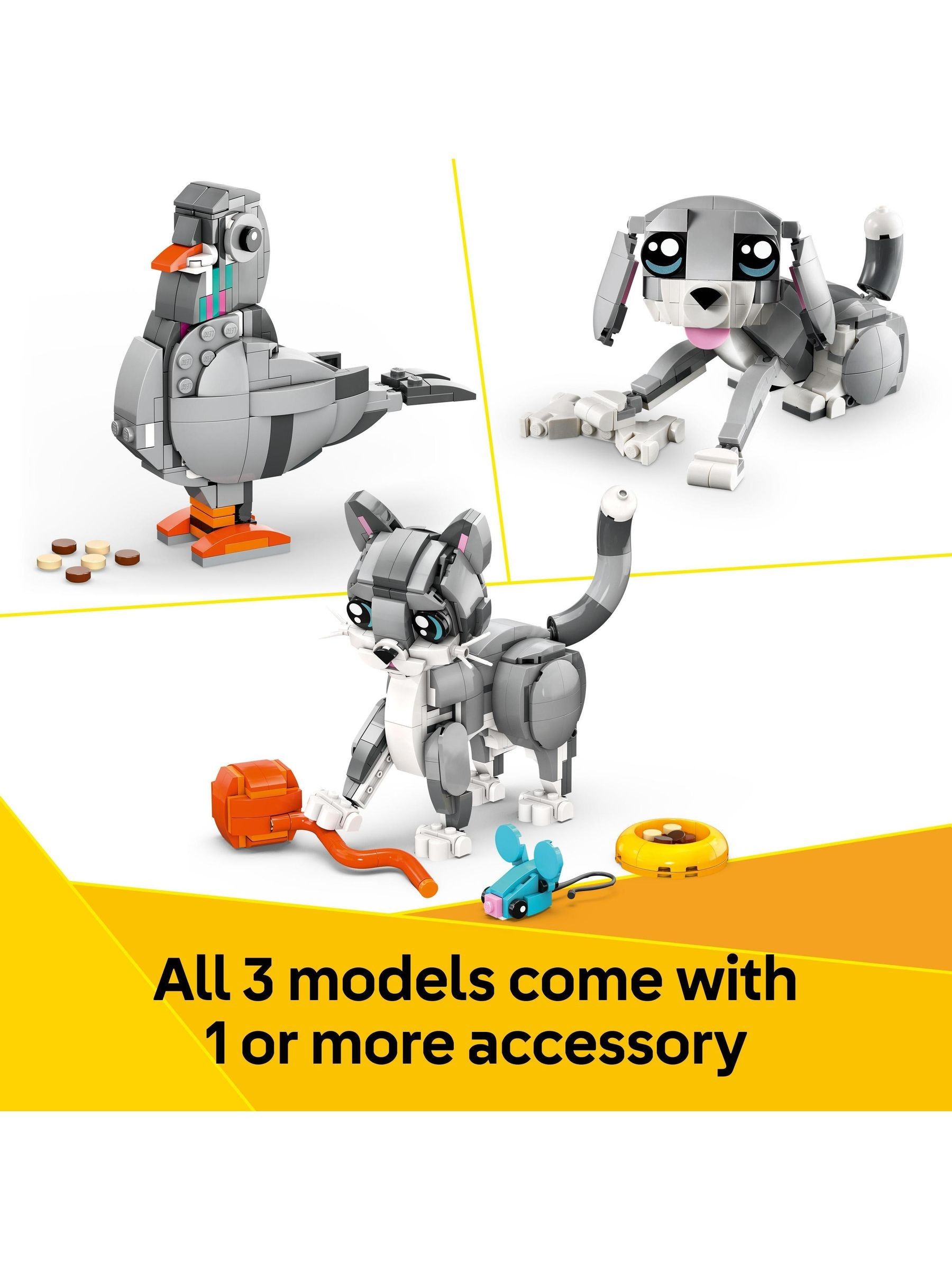 Cumpără Set LEGO Creator 3în1 Pisică Jucărie Amuzantă Animal 31163
