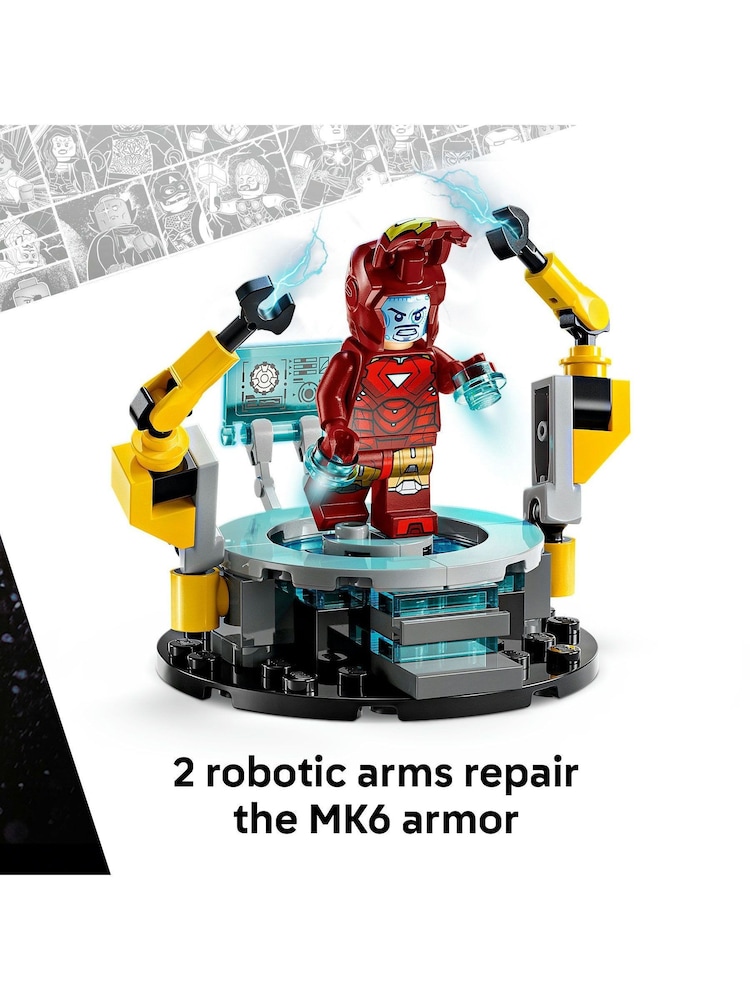 Lego Mans Marvel Iron Laboratory Hall of Armour Set - Image 5 of 8