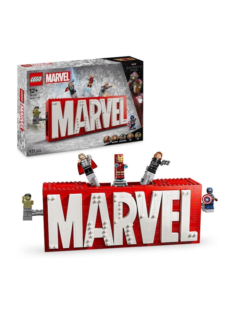 Lego Marvel Logo und Minifiguren-Set 76313 - Bild 1 von 8 Lego Marvel Logo und Minifiguren-Set 76313 - Bild 1 von 8