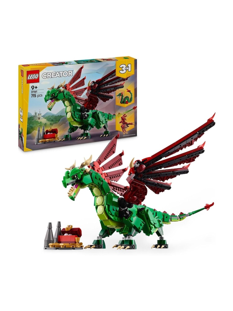 Lego Creator 3in1 Medieval Dragon Toy Playset 31161 - Bild 1 von 8 Lego Creator 3in1 Medieval Dragon Toy Playset 31161 - Bild 1 von 8