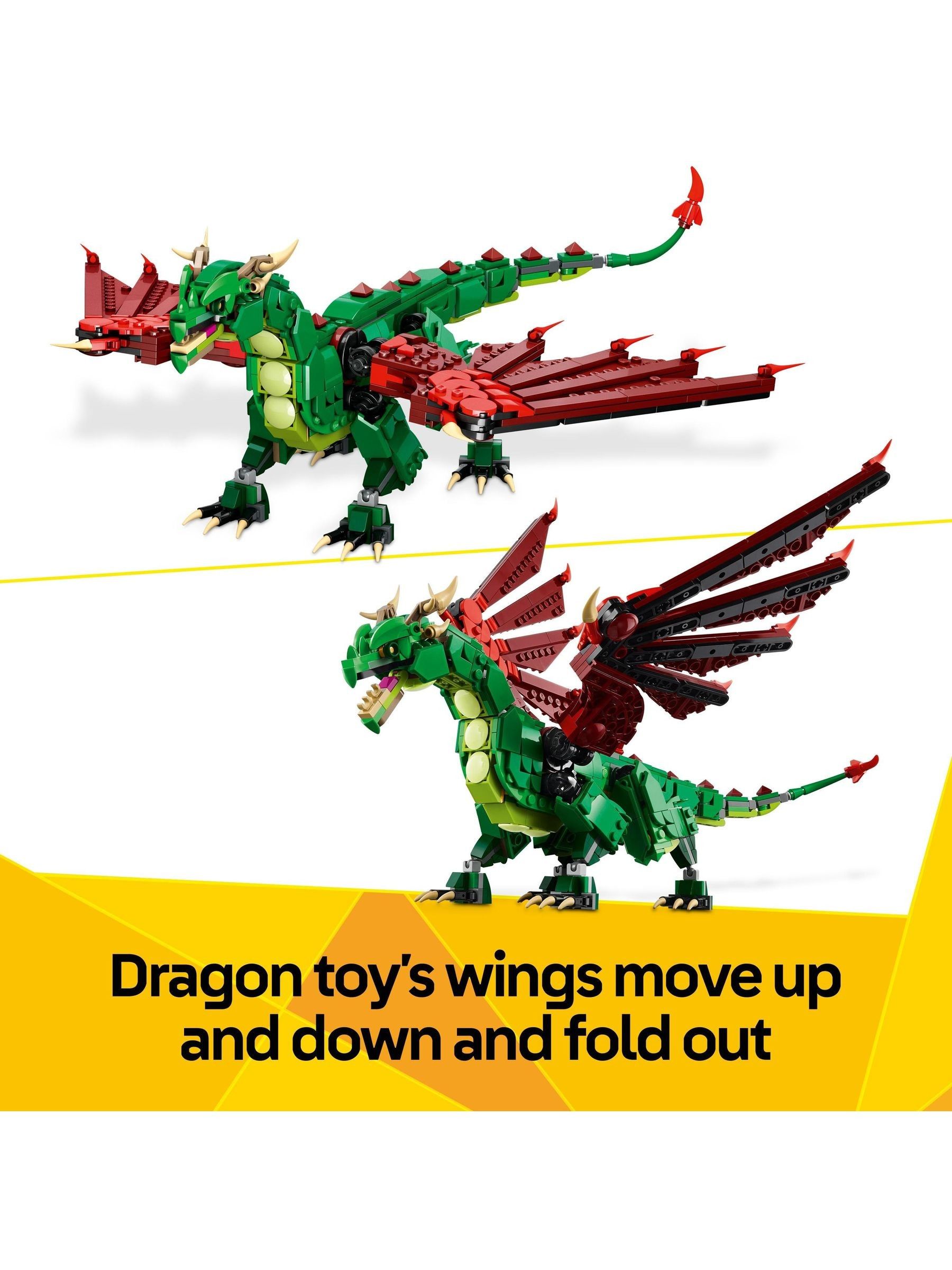 Buy LEGO Creator 3in1 Medieval Dragon Toy Playset 31161 from the