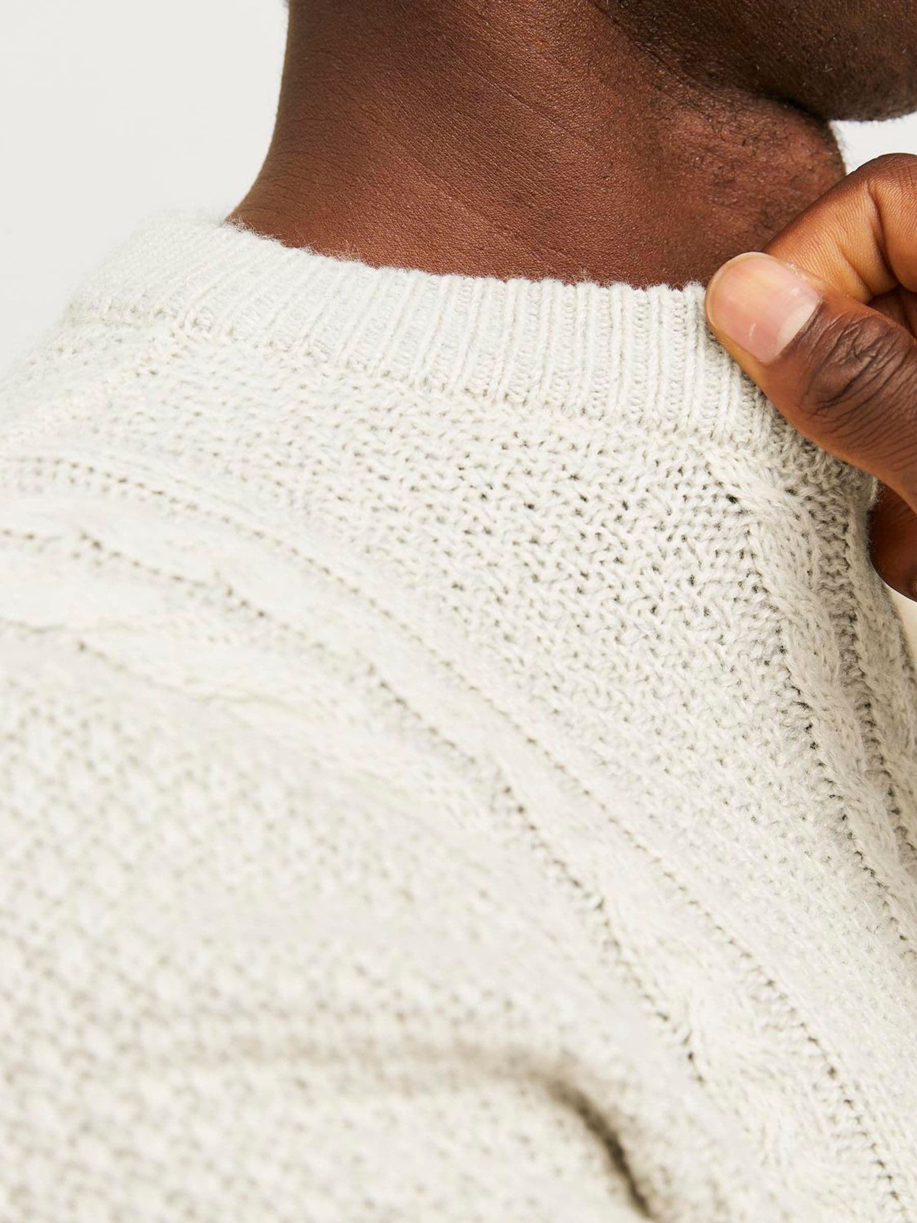 Buy JACK & JONES White Cable Knit Crew Neck Jumper from Next USA
