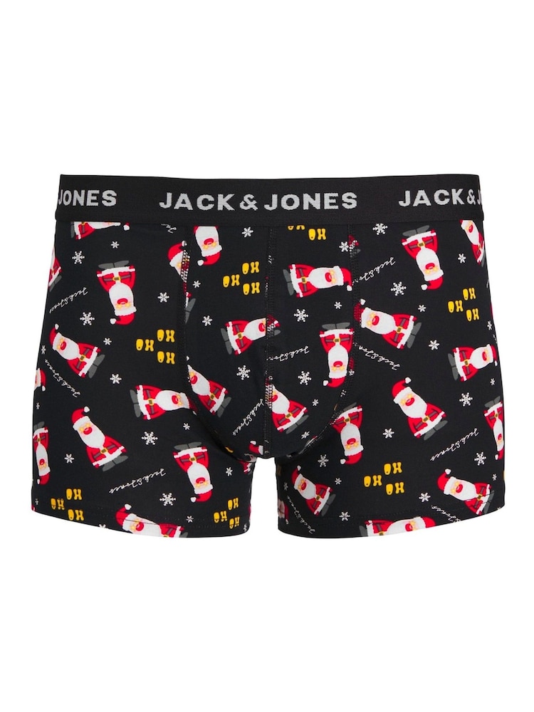 JACK & JONES Black Christmas Socks And Boxers Gift Set - Image 2 of 6