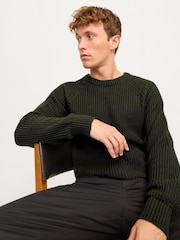 JACK & JONES Green Crew Neck Knitted Jumper - Image 2 of 4