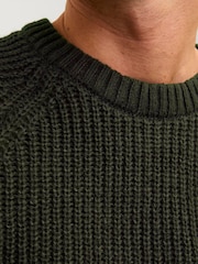JACK & JONES Green Crew Neck Knitted Jumper - Image 3 of 4