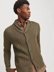 Зелений - Кардигани Jack & Jones Cable Knit Shawl Collar - Image 2 of 7